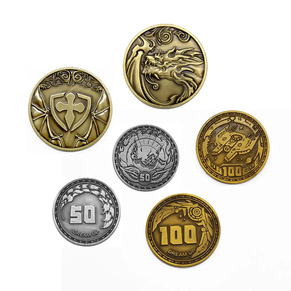 Premium Forged Brass stainless steel  Coin Blanks Solid Metal Casting Technique  bulk custom keepsake arcade enamel coins