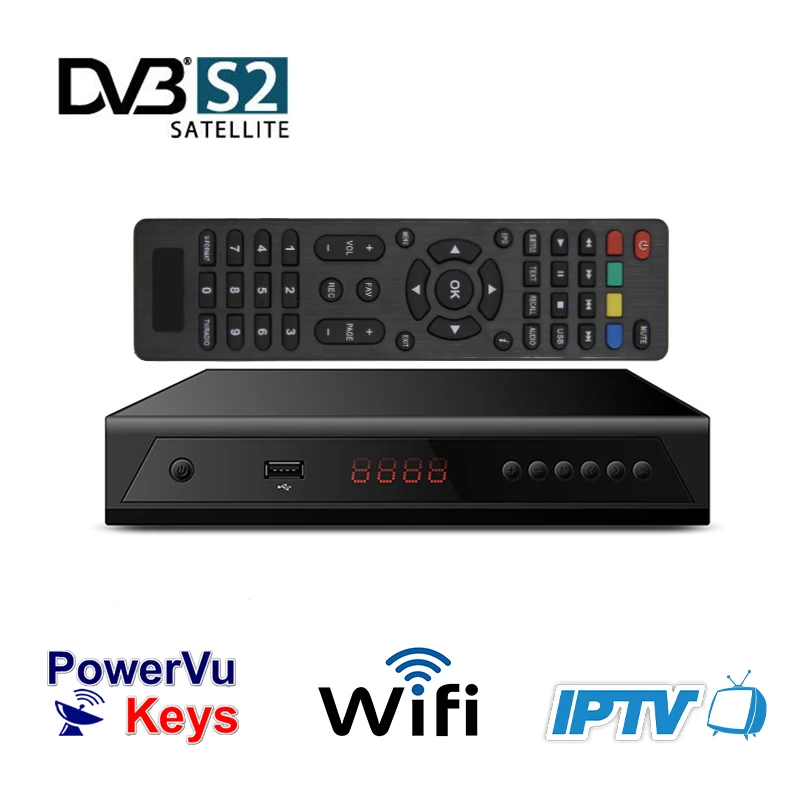  Фабрика HD мини DVB-S2-цифра спутниковый телевизионный ресивер с Powervu икс BISS KEY USB