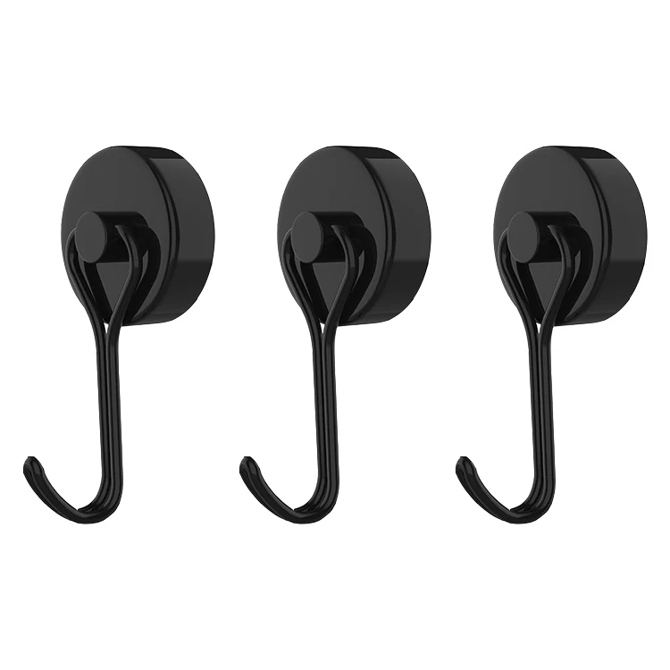 Wholesale Customized N16/20  Neodymium Magnetic Silver Hooks Flexible Magnetic Strong Magnets Storage Hanger