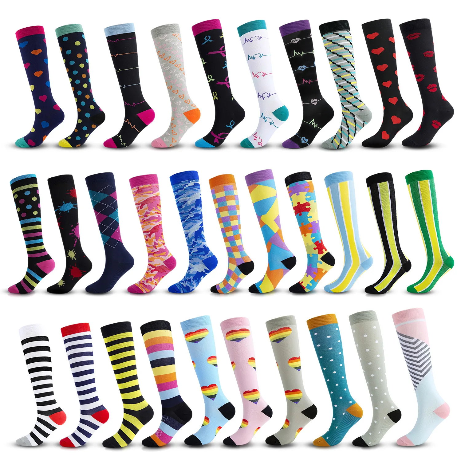 Wholesale Copper Compression Socks 15-20 mm Hg Circulation Best Athletic for Men and Women Running  Climbing Socks