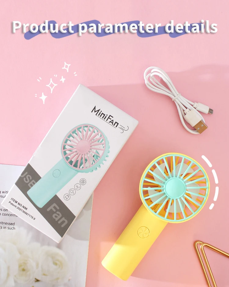 Handheld Powerful Small Personal Portable Adjustable USB Rechargeable Mini Fan