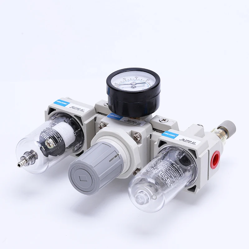 AC2000-02 G1/4 Electronic FRL Unit Air Source Treatment Air Filter Regulator Pneumatic With Different Pressure Drain