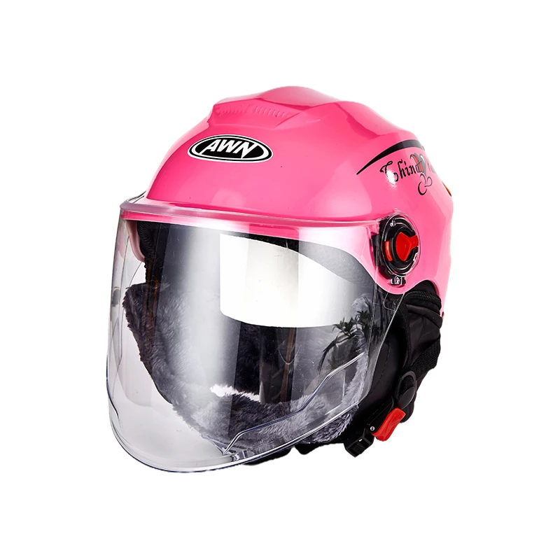 Factory Manufacture Electric Car Warm Helmet Black Semi Covered For Men And Women