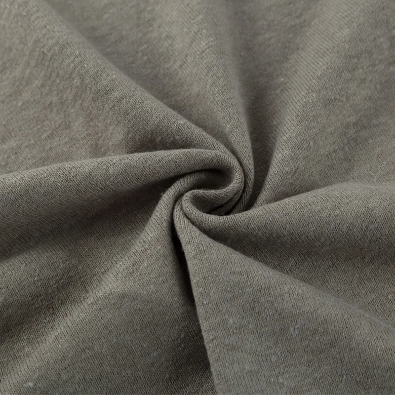 
KH004-55%hemp45%organic cotton jersey 240gsm for Autumn Long Sleeve T-shirt 