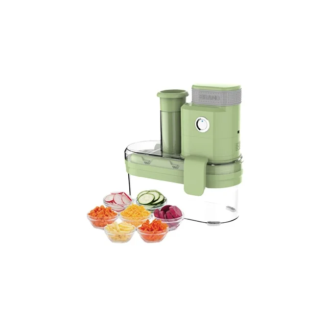 Multi-functional Kitchen stainless steel fruit vegetable  blades dicer adjustable Electrical Mandolin Slicer for Cubes