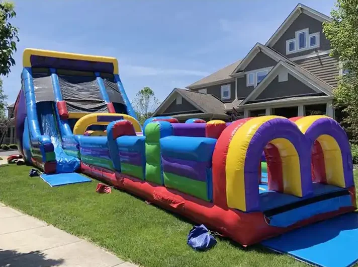 Commercial Kids Jumping bouncer inflatable slide castle with obstacle combo