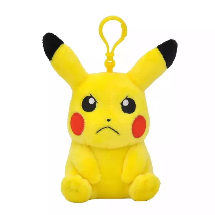Different Cute Expression Kawaii Poke Mon Plush Doll 12cm Keychain Soft Plush Toys