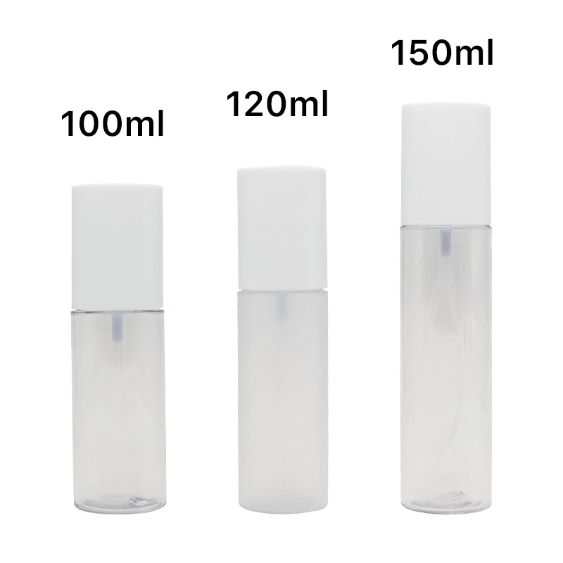 100ml 120ml 150ml 3oz 4oz 5oz cosmetic packaging bottle empty PET spray lotion pump clear frosted plastic bottles with lids
