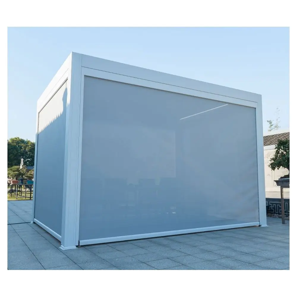 Optima Wholesale Aluminum Pergola with Sliding Glass Window Pergola Aluminum Rot Proof Aluminum Louver Wayside Pergola