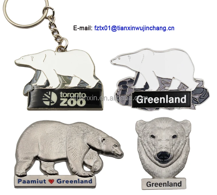 Zoo Souvenirs for Greenland Polar Bear Fridge Magnet