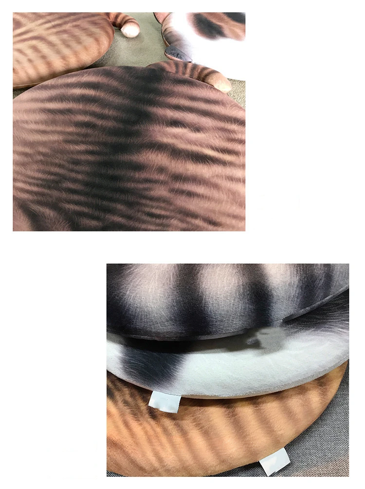 Cat Shape Cute Cartoon Memory Foam Car Cushion Round Car Seat Cushion Car Warm Seat Cushion