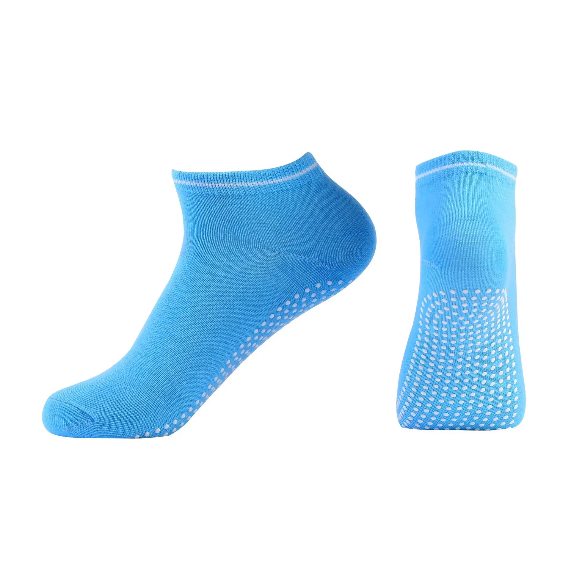 Wholesale Solid Color Grip Ankle Socks yoga pilates socks grip non slip gel bottom Anti Slip Yoga design grip socks