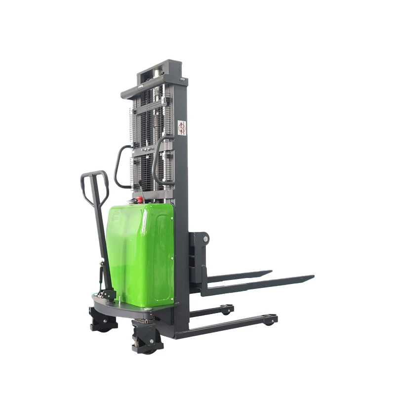 YOYONLIFT Hot Sale Lithium Battery Semi Electric Hydraulic Walkie high Lift Pallet Stacker Fork Lift  reach Truck 1.5 Ton