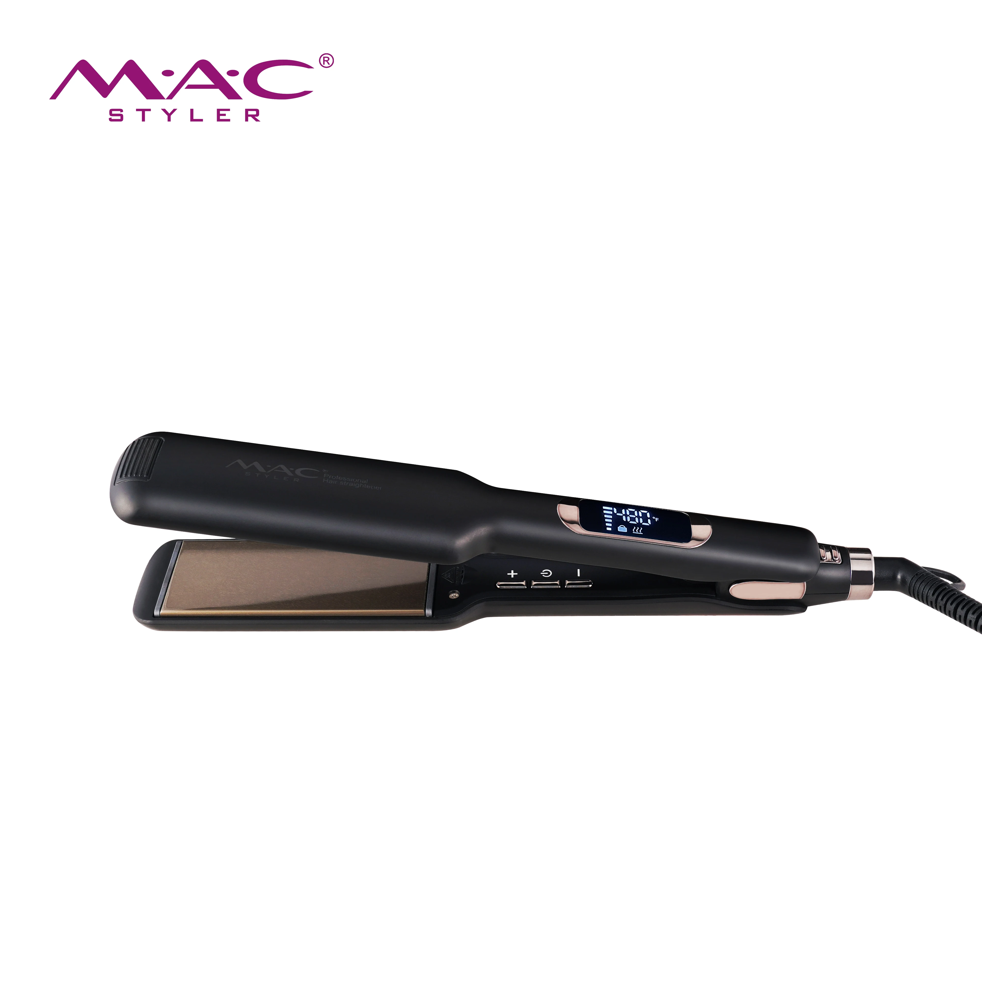 MAC Hair Straightener titanium flat irons Professional Designed  Digital LCD Display Salon Care Hair Straightener