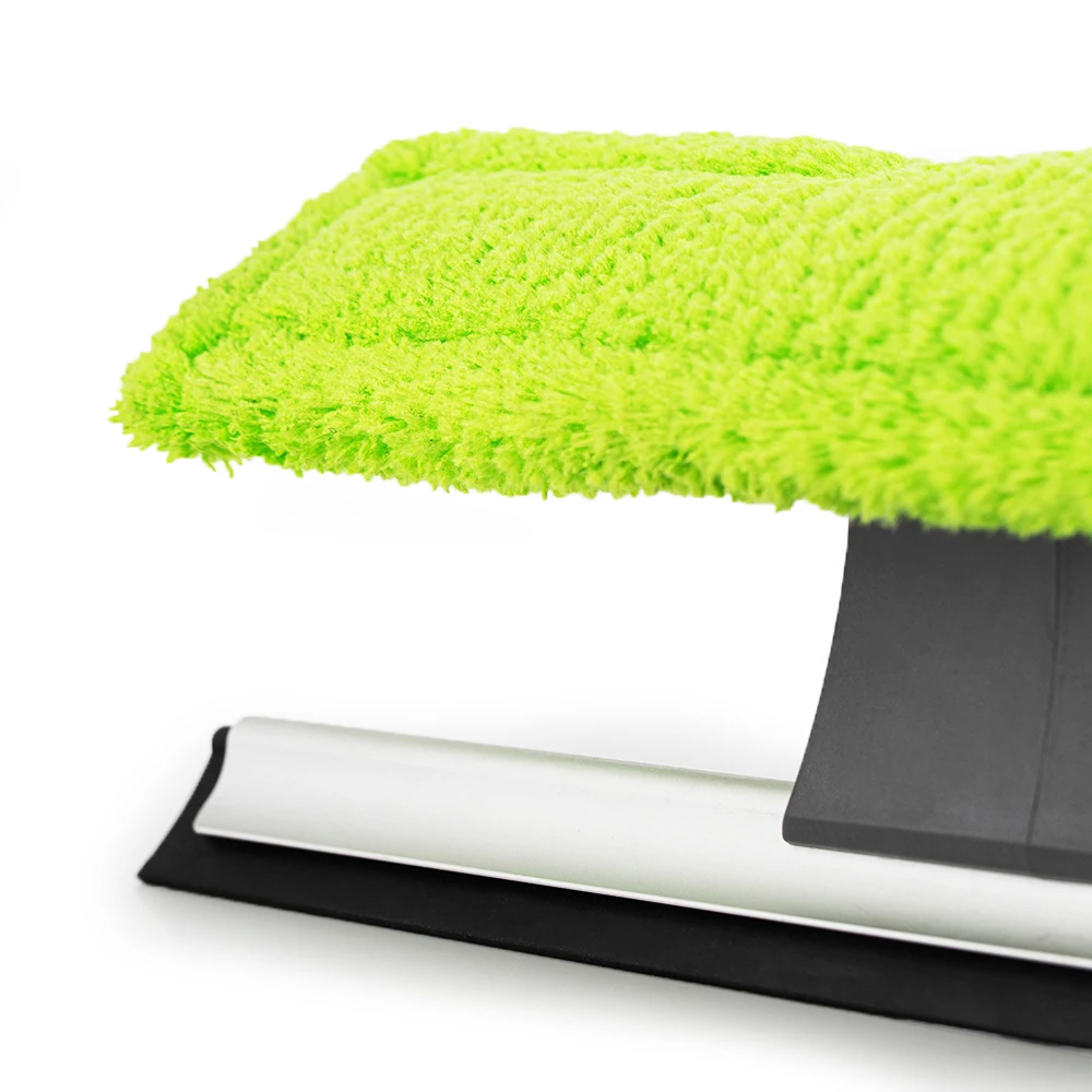 Double Sided Microfiber Wiper Glass Cleaning Squeegee, Spraying Window Brush