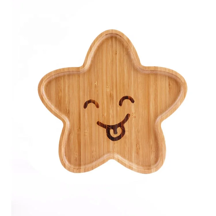 Children Kids Toddler Baby Bamboo Plate Dish Set