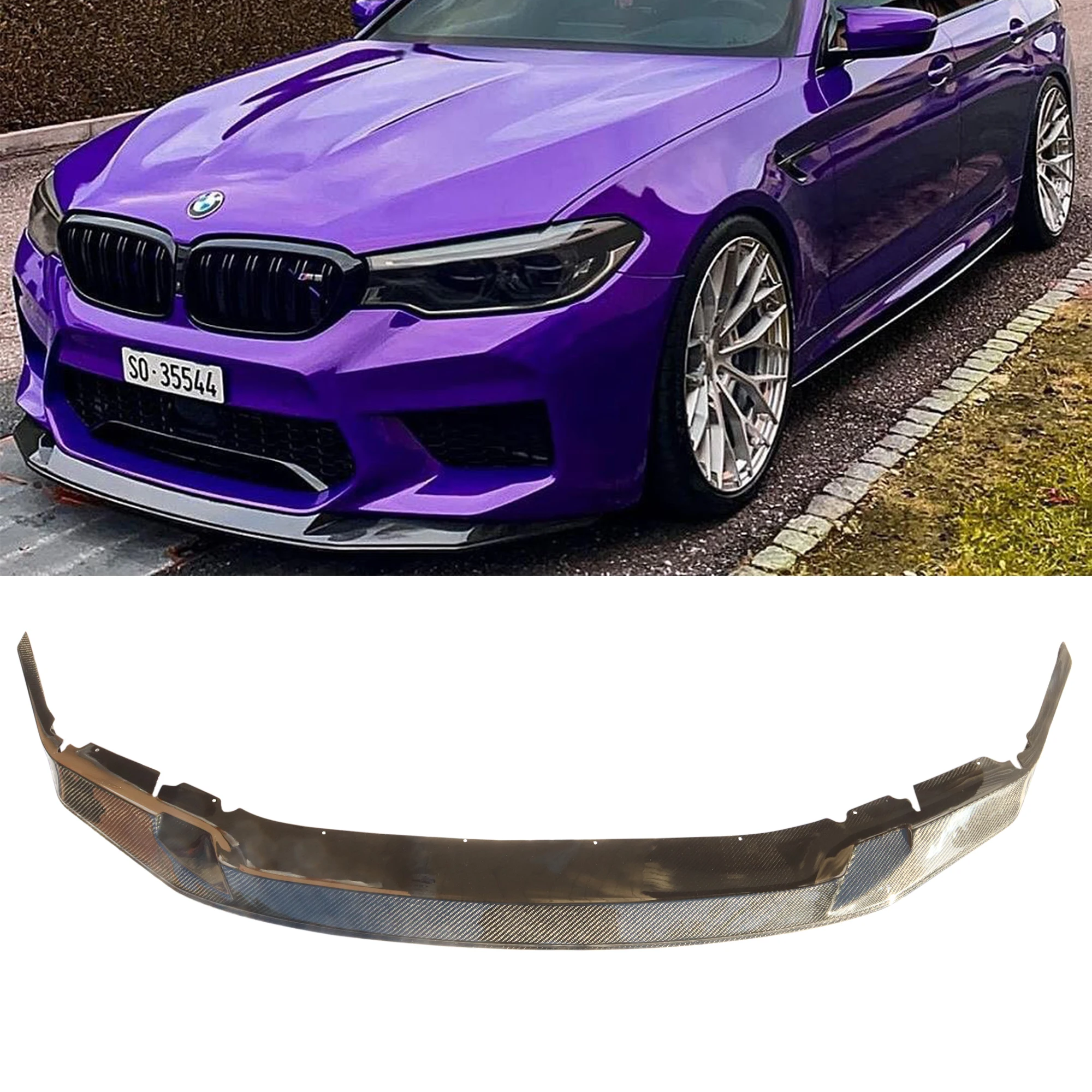 Hot sale Dry carbon fiber GTS-V front lip for F90 M5 front bumper splitter perfect fitment