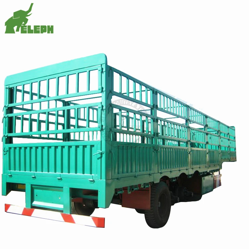 Making 3 Axles Cargo utility trailers Bar Store House Fence Semi Trailer for Sale(11)
