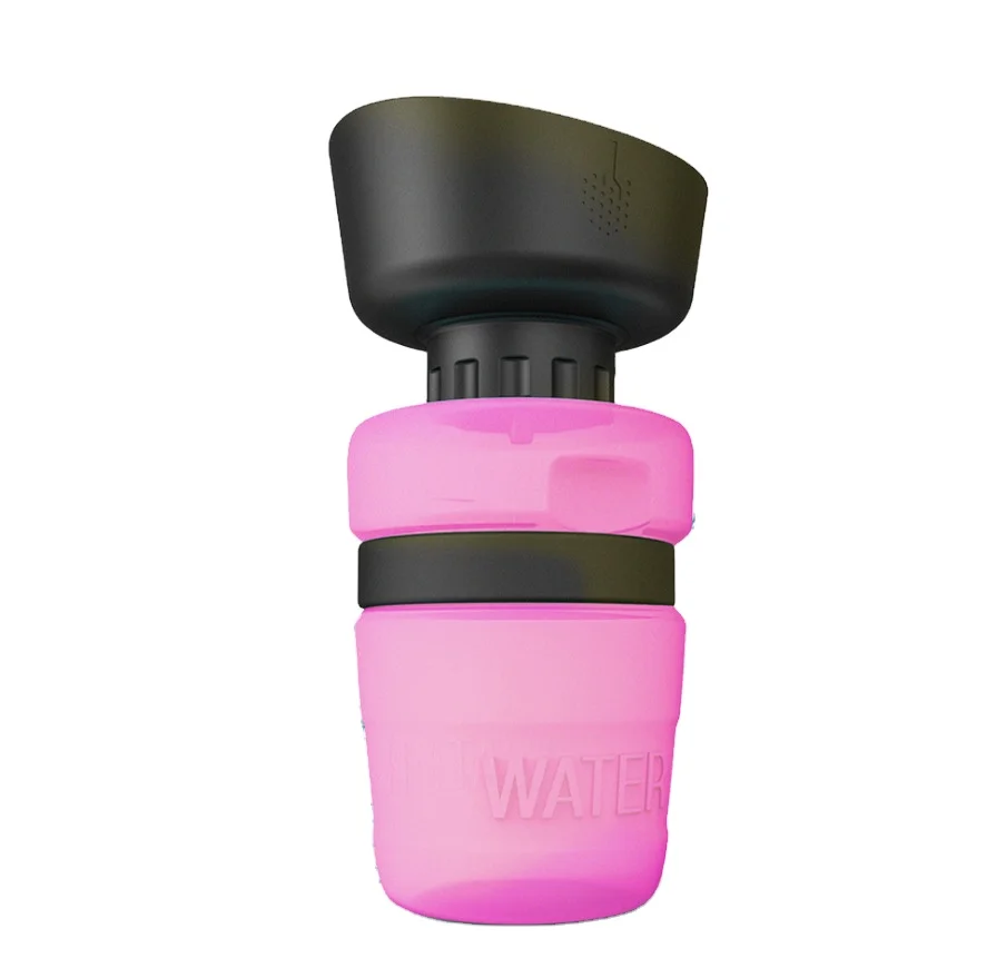 High Quality Squeezing pet outside walking hiking portable dog water bottle pet feeding bottle