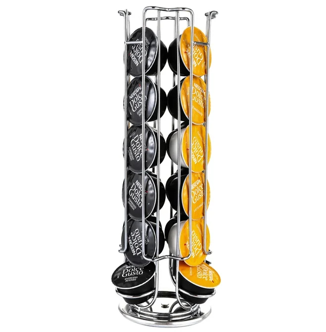 NESPRESSO Affordable COFFEE TEA POD CAPSULE HOLDER TOWER RACK STAND 24PCS