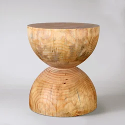 Customized  hand made creative wooden round bench American stool  stump hotel  Cedar wood Nordic solid wood stool