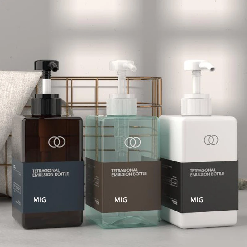 450ML PETG Plastic Empty Shower Gel Bottles With Pump For Body Wash Shampoo