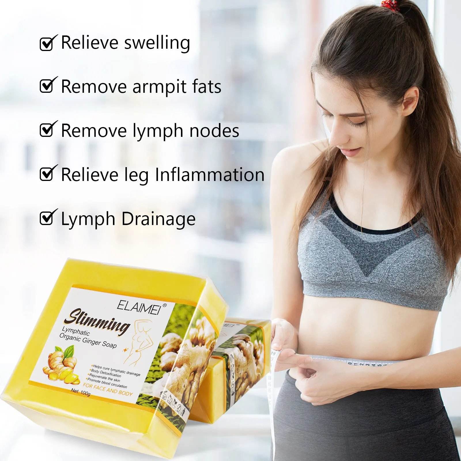 Best Selling Natural Organic Ginger Soap for Swelling and Pain Relief,Slimming Ginger Soap For All Skin Types