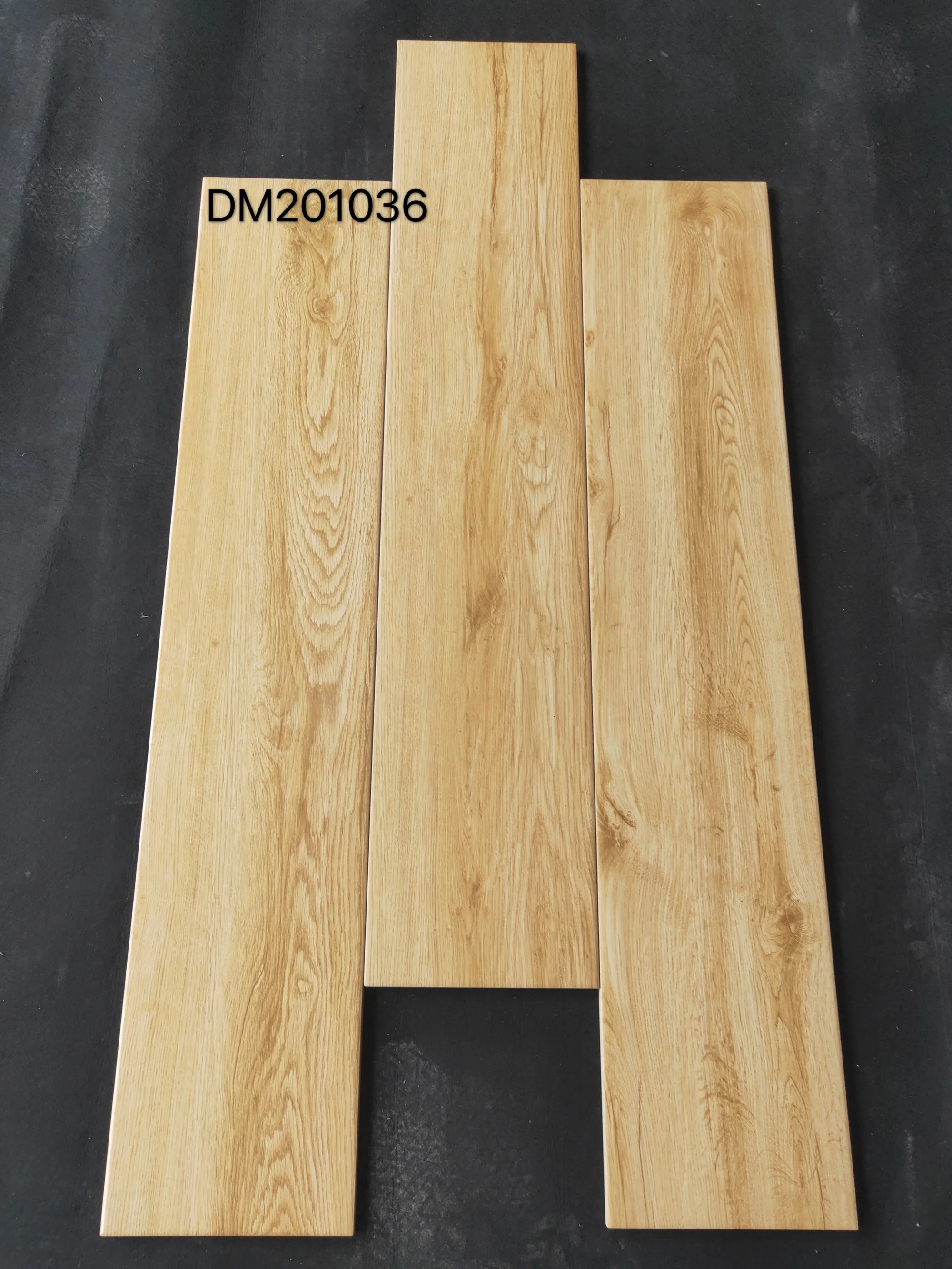 CBM Ceramic Wall Tiles 200x1000mm Rustic Modern Design Brown Teak Faux Wooden Finish for Classic Apartment for Interior Use