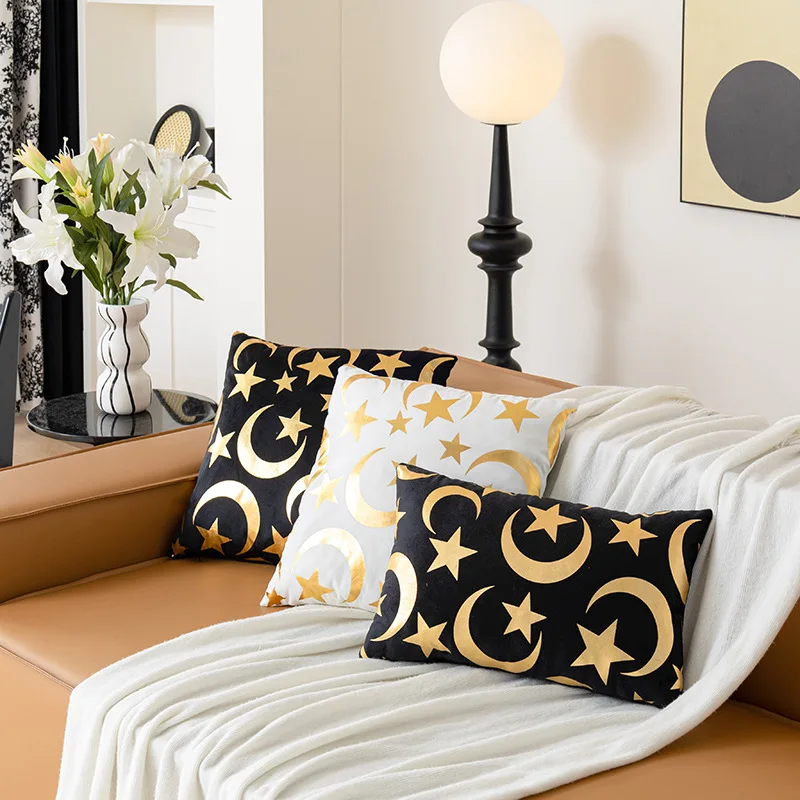 18x18inch Gold Queen Crown Soft Plush Throw Pillow Covers Cushion Pillowcase Decorative for Couch Sofa Living Room