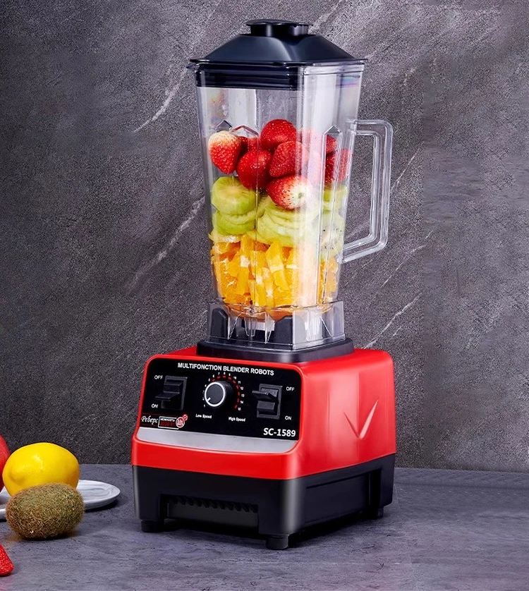 6 Blade Professionnel Power Blender Machine Commercial Mixer Multifunctional Electric High Speed Blender for Kitchen