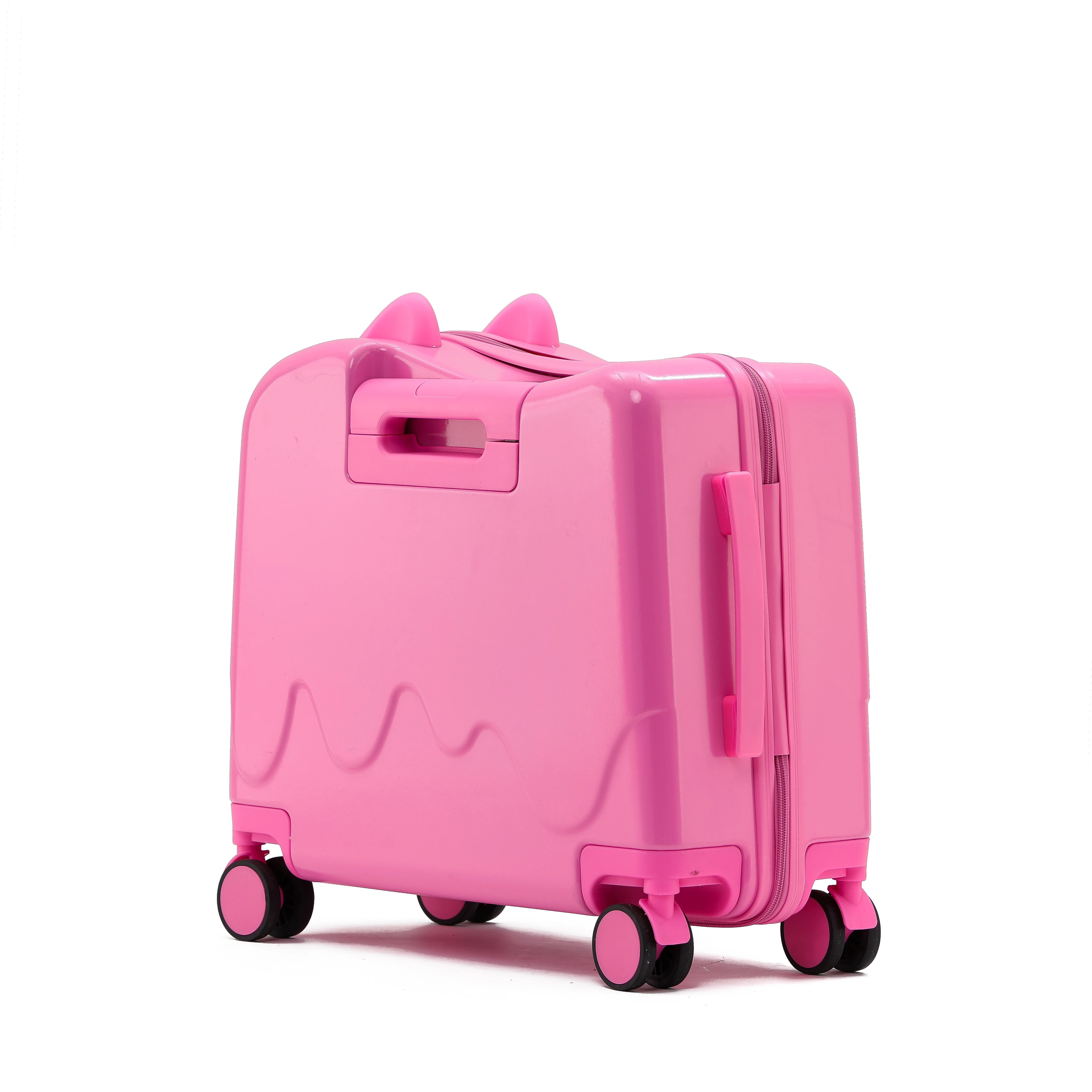 Most popular ABS PC can ride kids luggage suitcase travel luggage bags for kids
