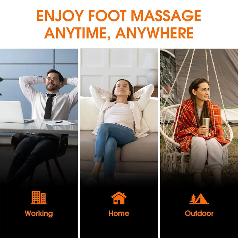 2024 Ce Rohs Office Shiatsu Heat Leg Vibrating Exercise Machines Reflexology Stimulator Air Pressure Foot Massager