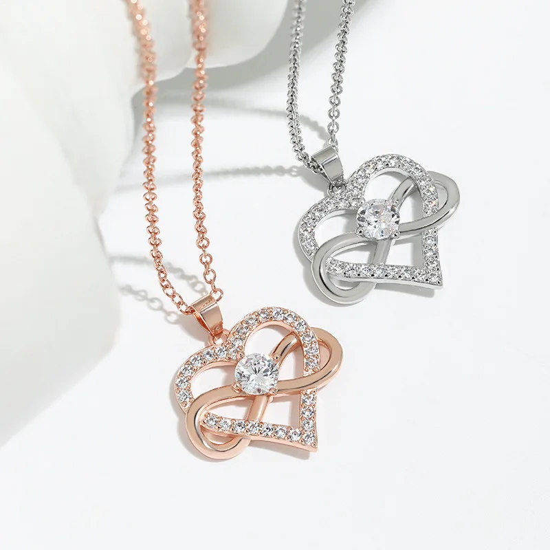 Infinite Symbol 8-Figure Heart Sweater Chain Niche High-Grade Love Necklace