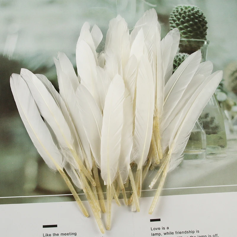 10-15CM Goose Feather Quill DIY Goose Feather For Craft Dreamcatcher Costume Millinery Supplies Carnival Accessories
