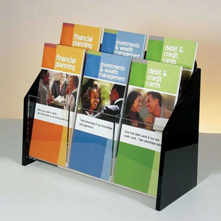 Floor standing modern clear acrylic brochure magazine display outdoor brochure holders display