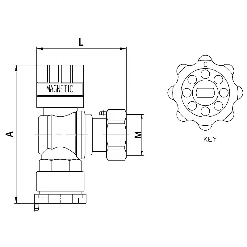BWVA brass lockable ball valve with magnetic lock