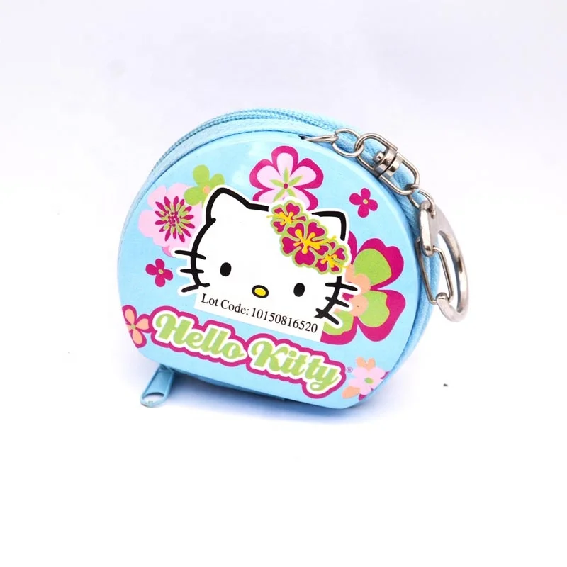 Keychain With Zipper Coin Bank Money Saving Tin Cans Water Color Flip Lid Condom Tin Box