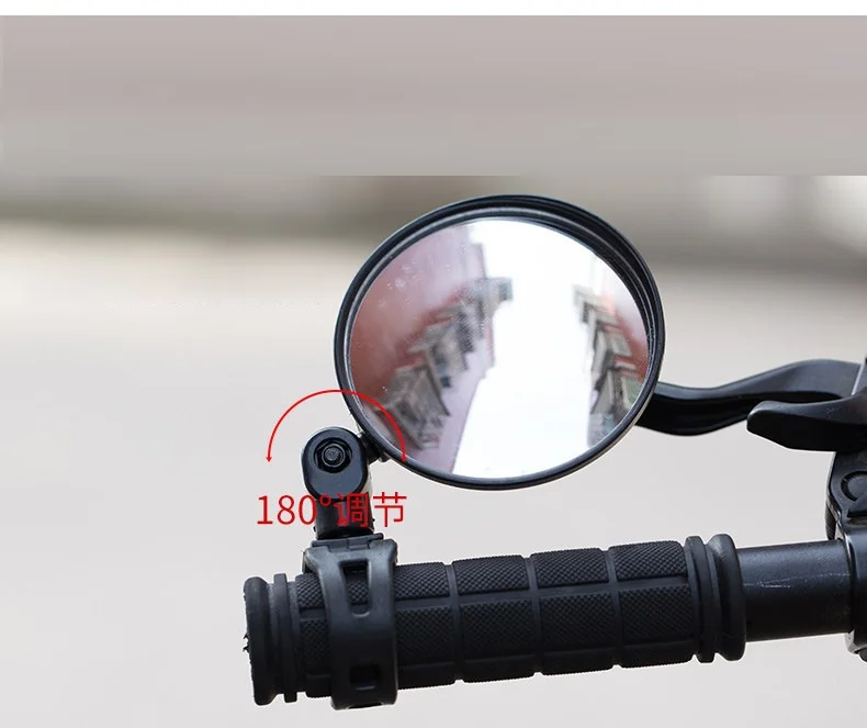 360 degree rotatable riding mirror with wide field of view mountain bike rearview mirror convex bicycle rearview mirror