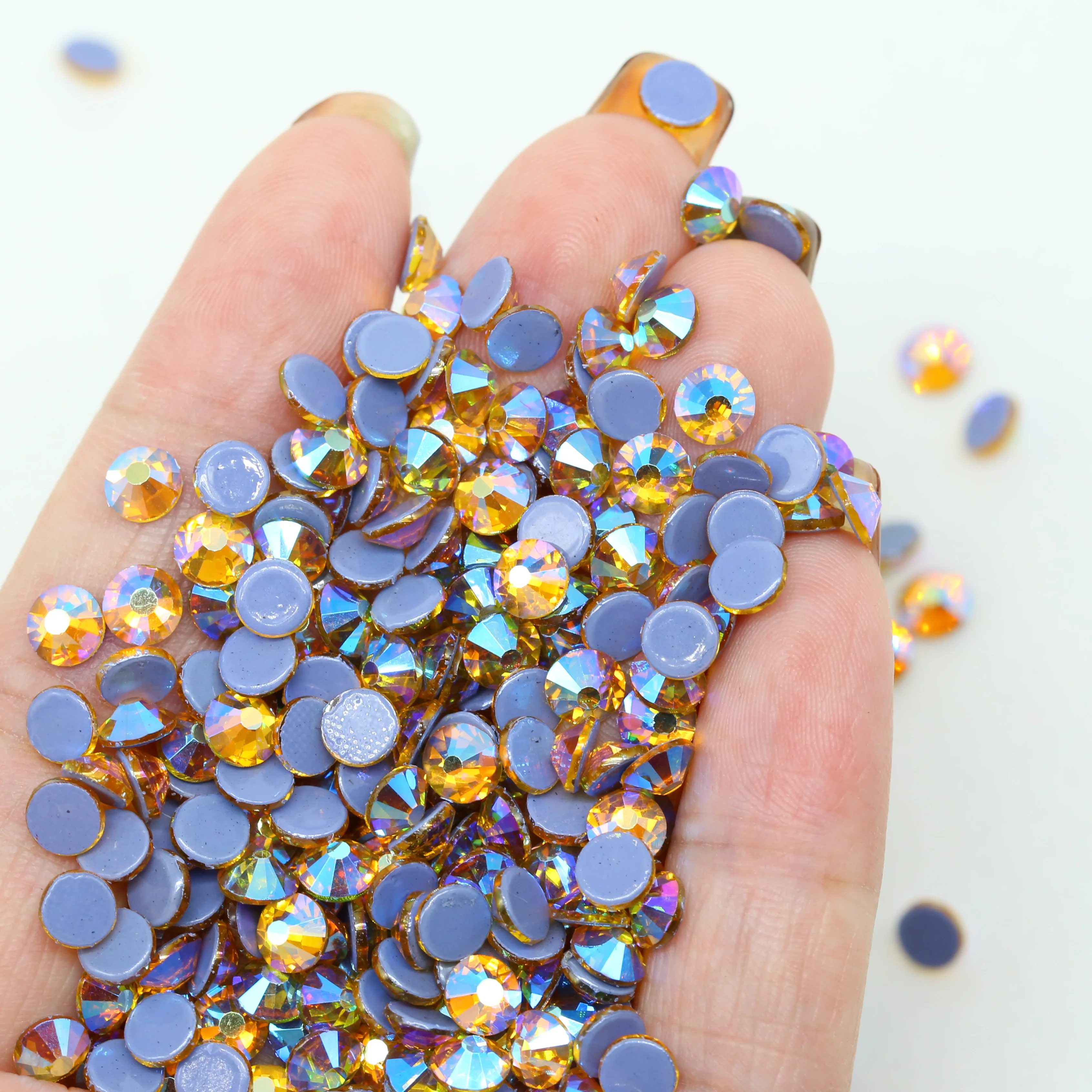 XULIN SS6-SS30 Hot Fix Stones Wholesale 100 Colors Heat Transfer Flatback Hotfix Rhinestone For Clothes Shoes