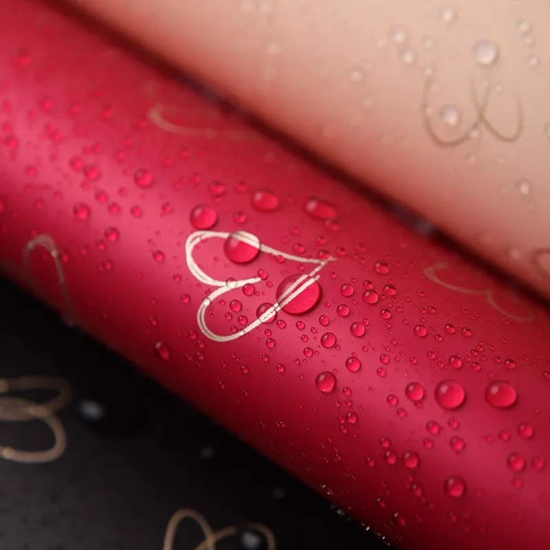 Gilding Sweetheart Waterproof Thickened Love Packaging Paper Wedding Party Festival Flower Packaging Material