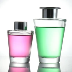 Tall Clear Glass Reed Diffuser Incense Stick Glass Bottle Decorative 250ml Aromatherapy Bottle with Cap