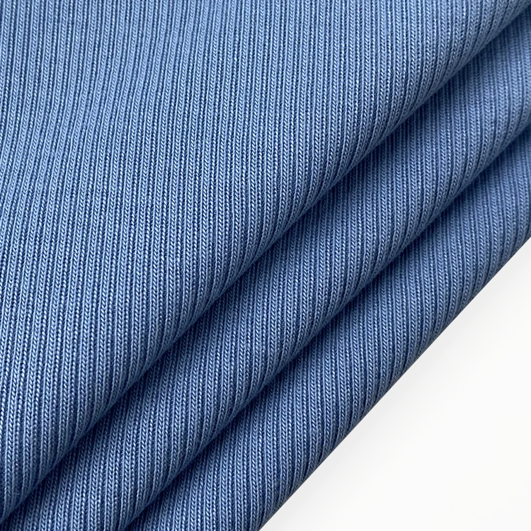 Harvest cotton modal knitted 2*2 rib fabric stretch fabric 230 gsm for fitness and sportswear