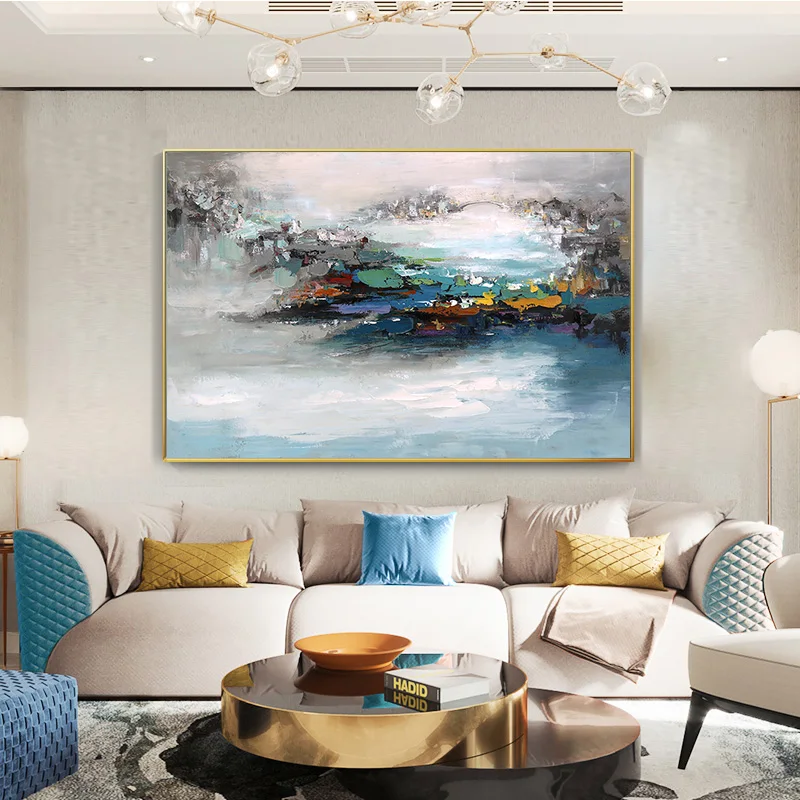 Decorative painting living room modern abstract landscape oil arts wall frame picture painting