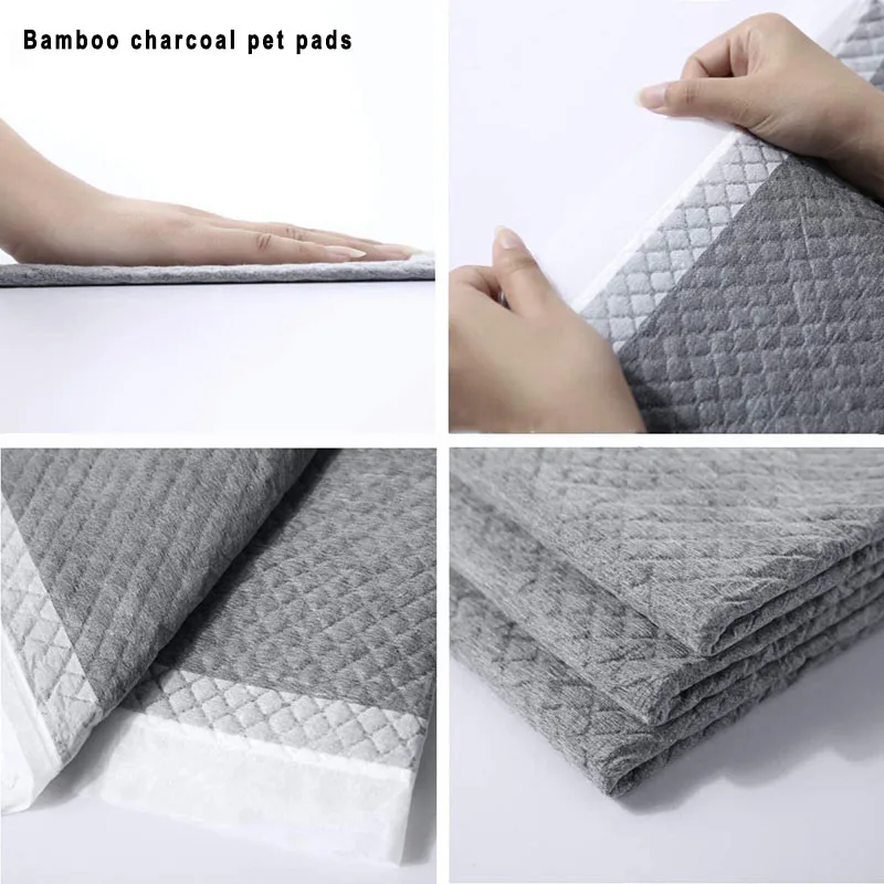 OEM 60x60 XXL 8-Layer Absorbent Activated Carbon Training Puppy/Cat Disposable Pet Pads Bamboo PE Material Sustainable Free