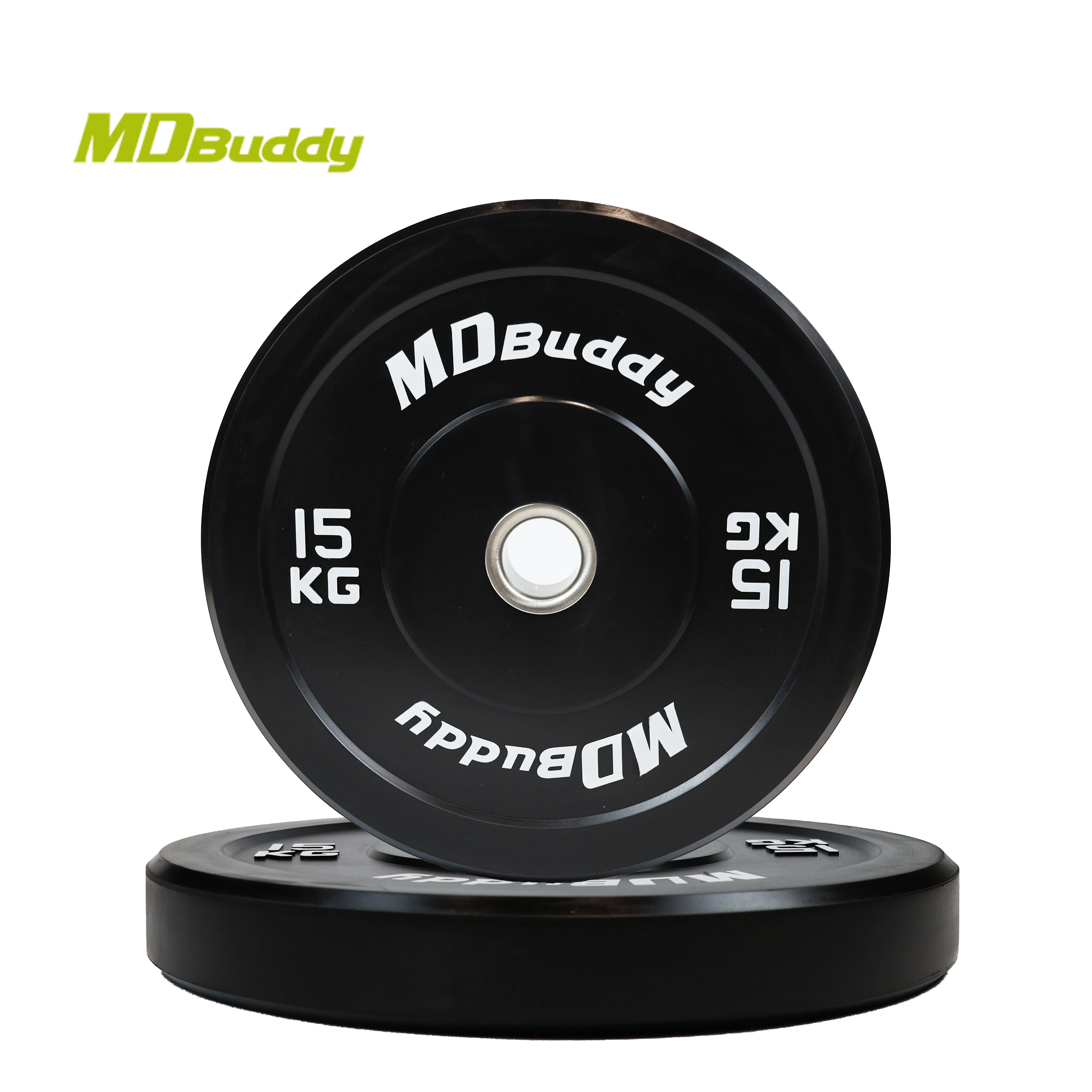 MDBuddy изготовленные на заказ цветные резиновые пластины бампера весовые пластины силовые тренировки со стальной ступицей