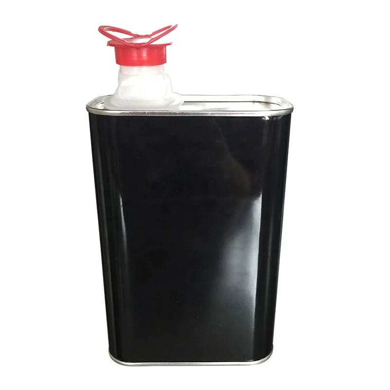 Металлический оловянный контейнер для масла с пластиковой крышкой, 1 л