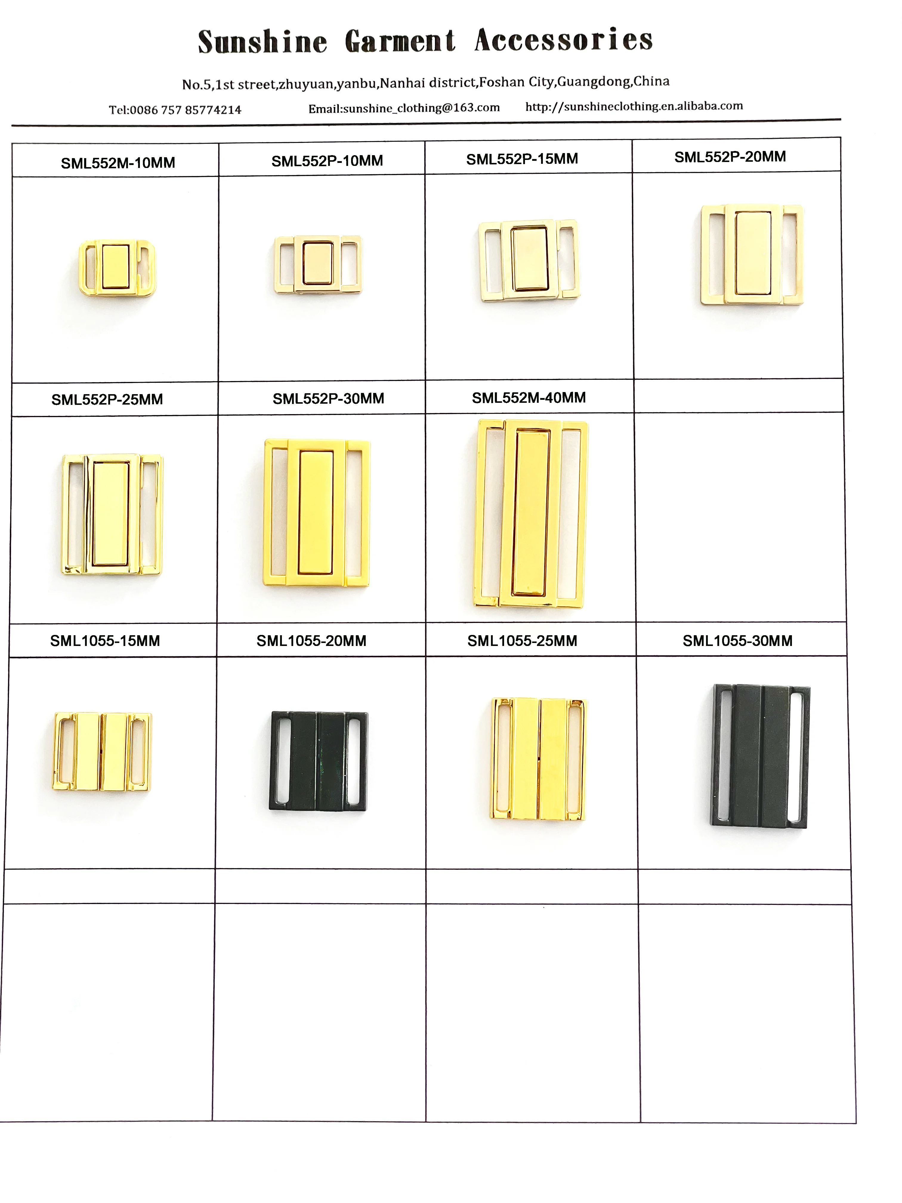 Swimwear Accessories Zinc Alloy 15mm buckle bikini Plating Front Buckle Closure Clasp For underwear