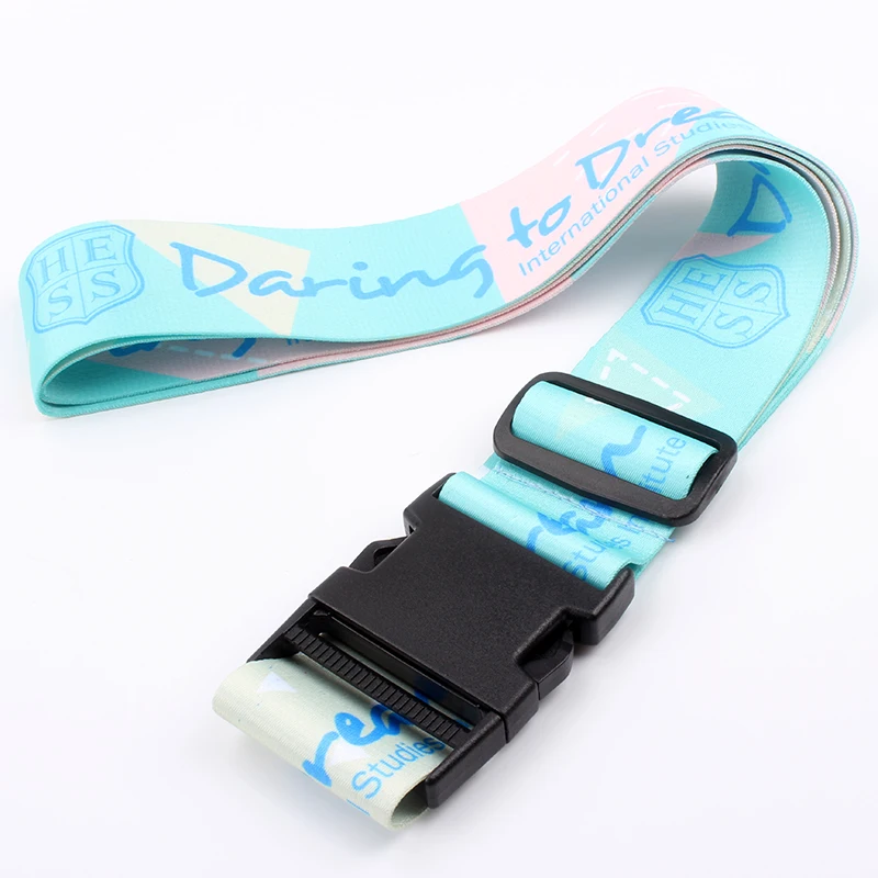 Private label Stylish Luggage Strap Polyester Sublimation Travel Belt Webbing Top Quality