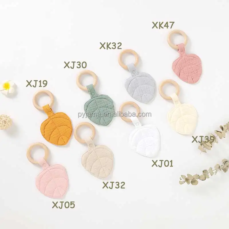 Multifunctional Organic Cotton Leaves For Baby Comforter Teething Toy For Wall Bunting Flag Decoration Flag