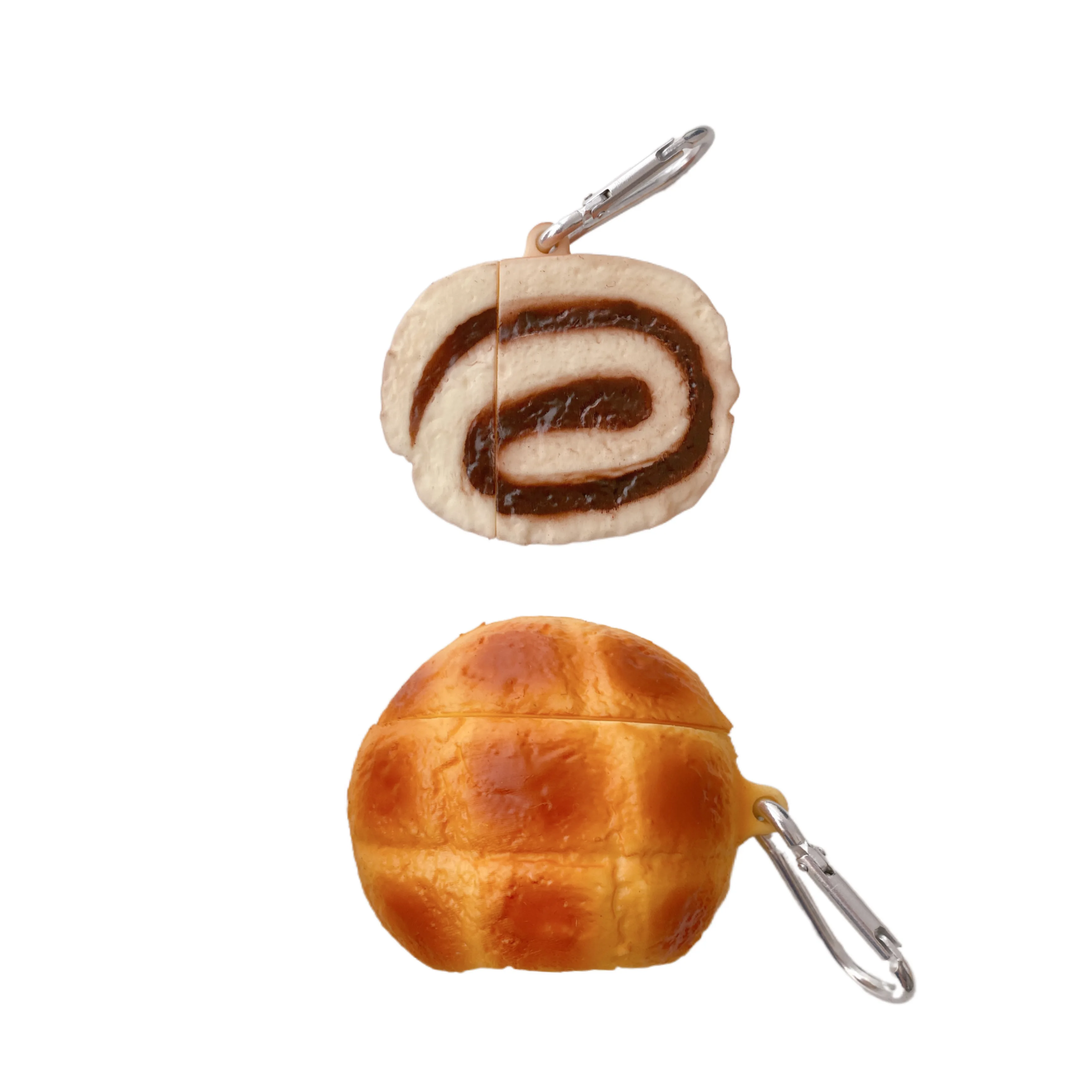 Hot selling Earphone Accessory Mexican Pan Concha Bread Silicone Cute 3D Food Bread Candy For airpods For Ear Pods 1 2 3 pro